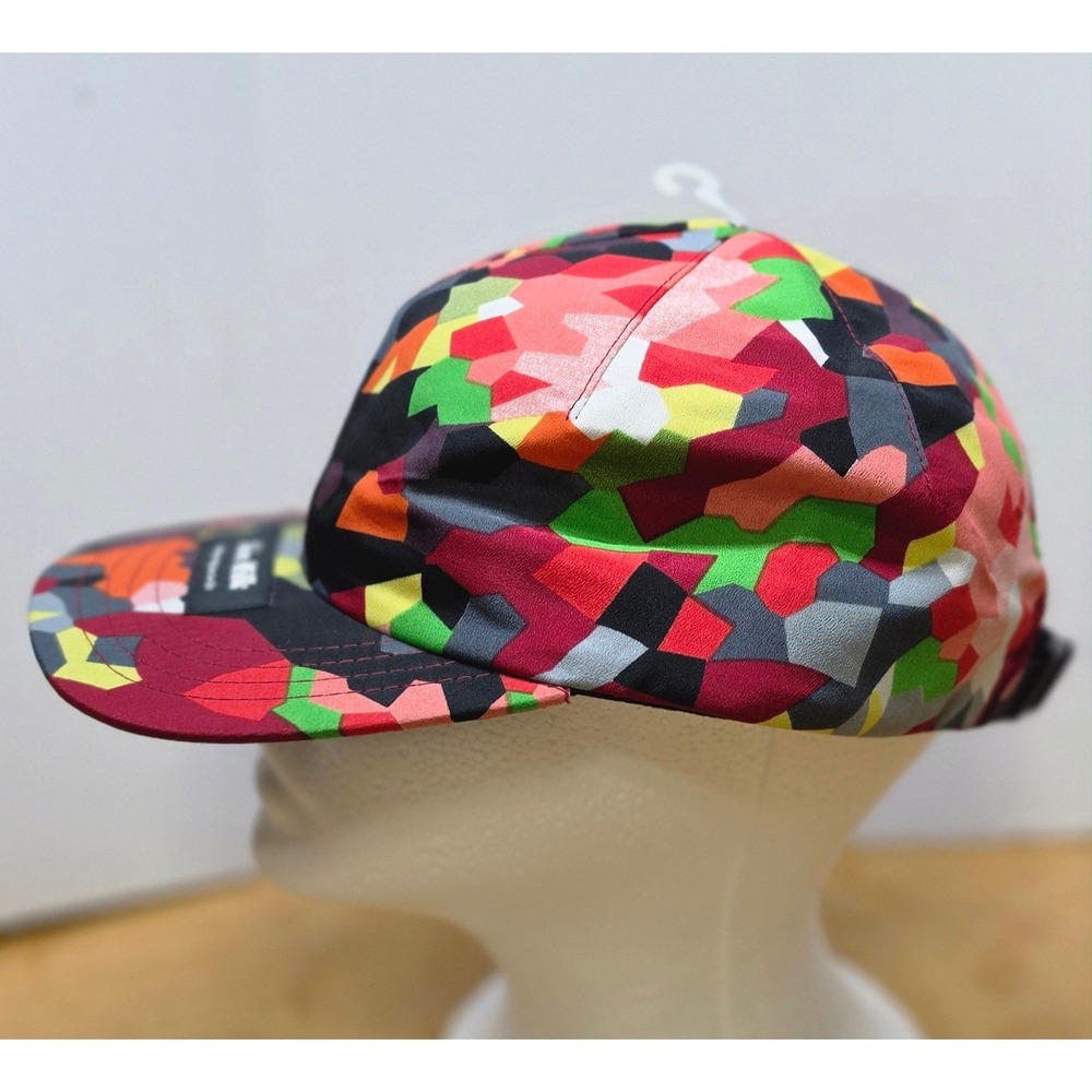 Skim Milk Multi Color Geometric Digital Camo Strapback Hat Made in USA